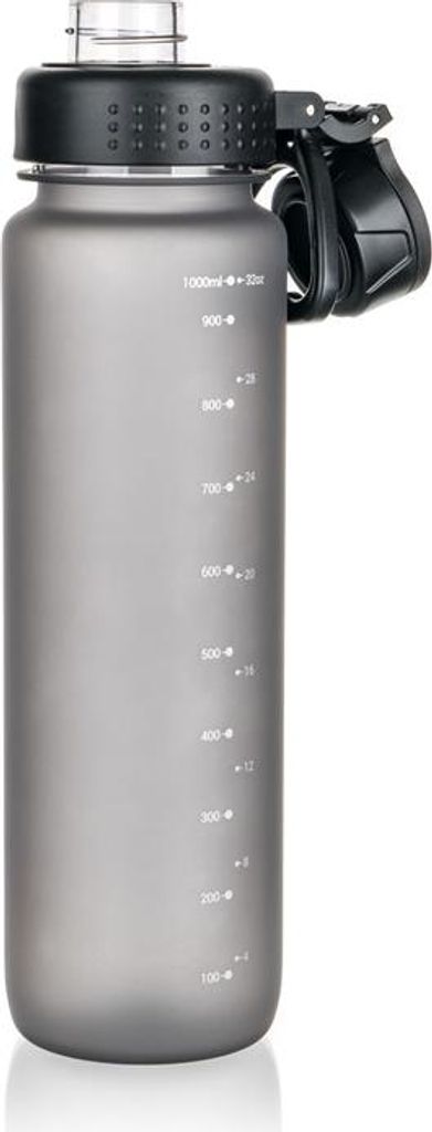 Wasserflasche, Sportflasche, Trinkflasche Kiwu Grau 1 l