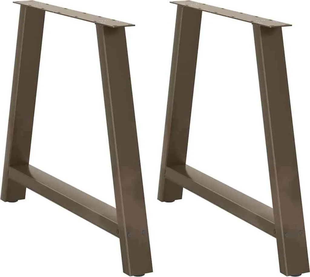 Gambe del tavolo da pranzo a forma di A 2 pezzi 90x(72-73) cm in acciaio