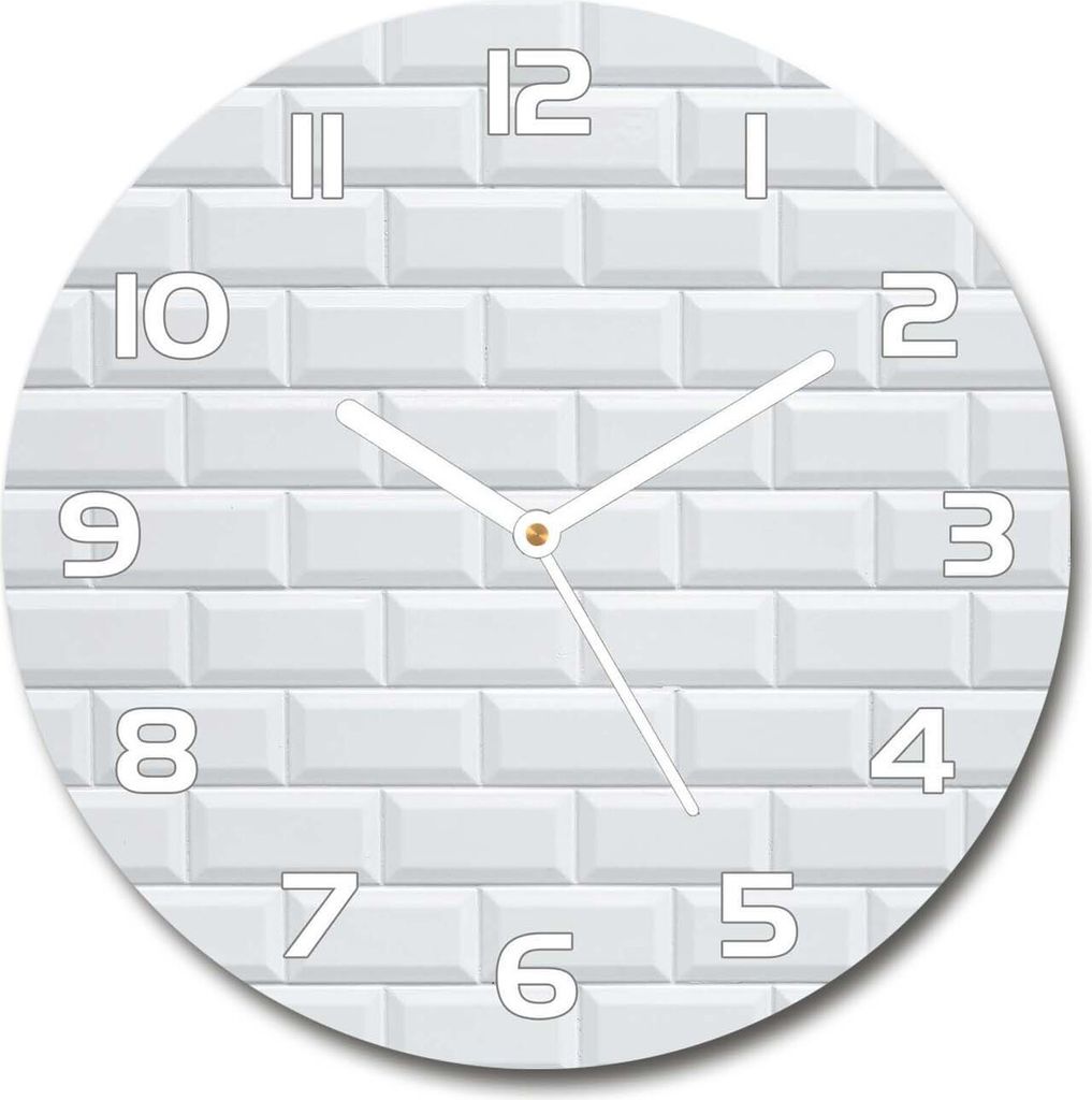 Wanduhr aus Glas 30fi Glasbild Glasuhr Gehärtetes Glas - weisse-zeiger - Ceramic wall