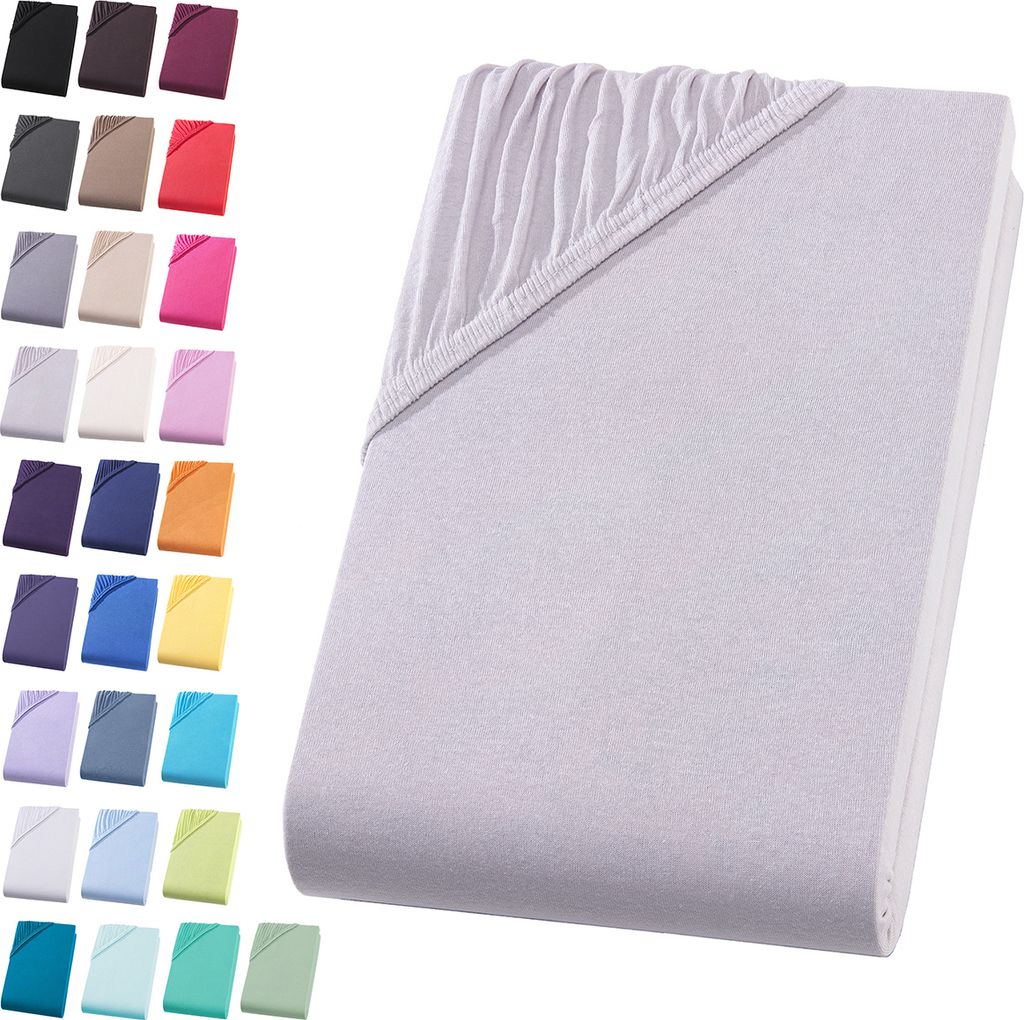 Jersey Spannbettlaken 140-160x200 cm Spannbettuch 100% Produktbild 