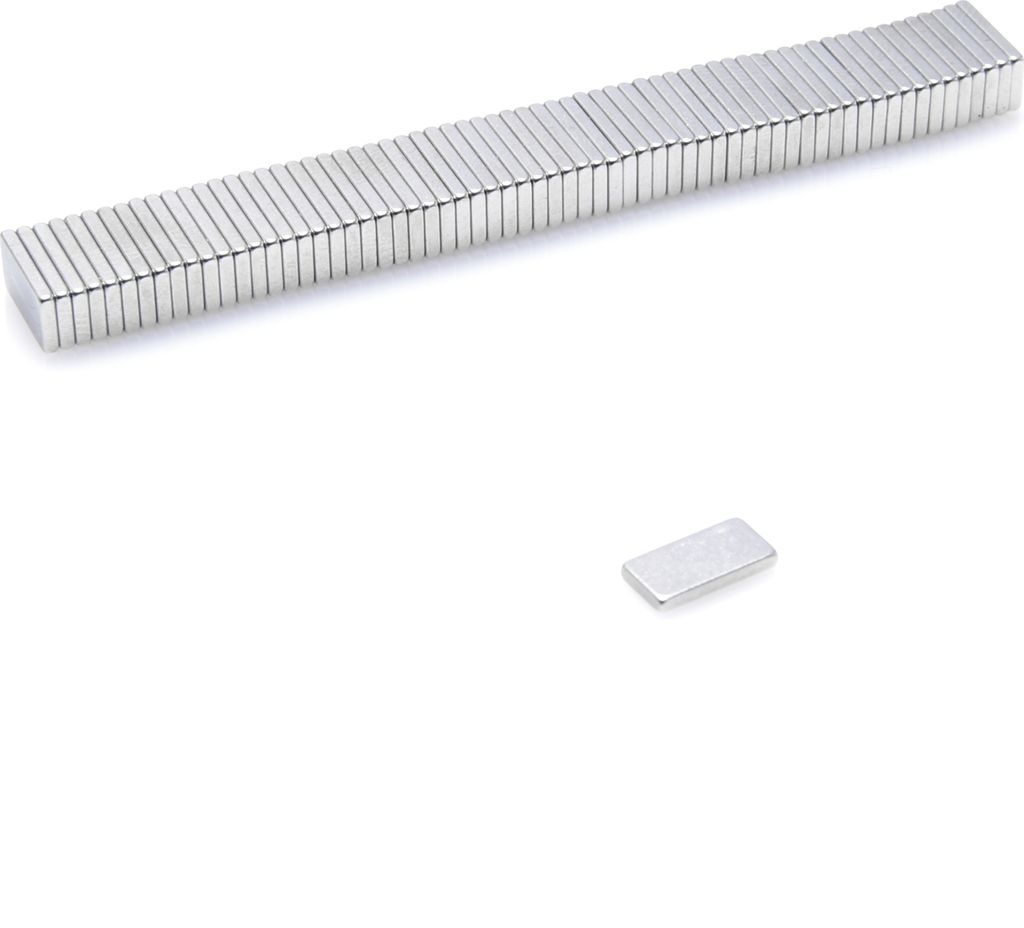Neodym Magnete 8 x 4 x 1 mm N38 Quader Case - 50 Stück, Extrem stark, Magnettafeln, Kühlschränke, Whiteboards, DIY