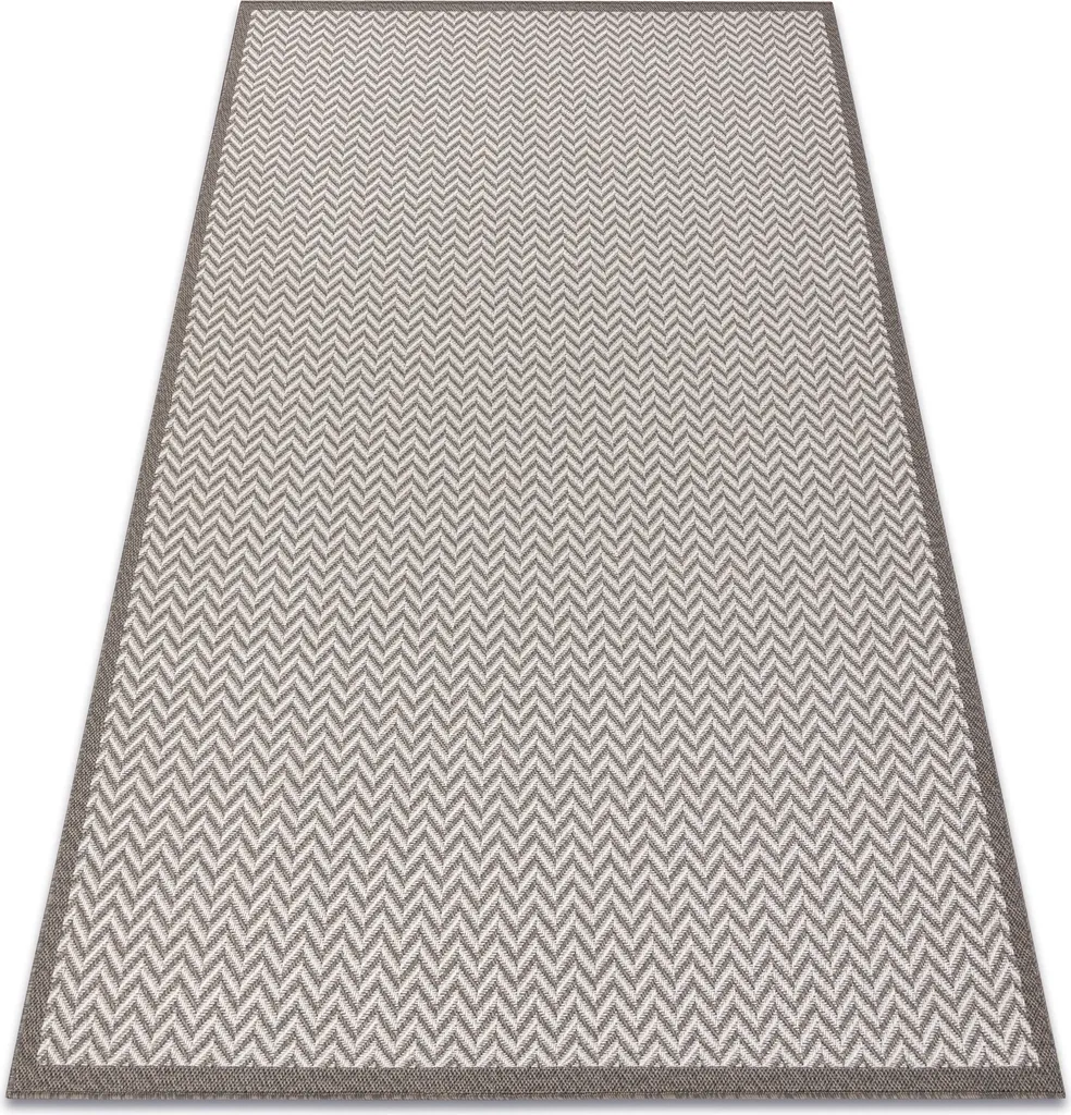 Tapis Décoratif Salon et Couloir BORDERO 2901 Beige Taupe 80x150 cm