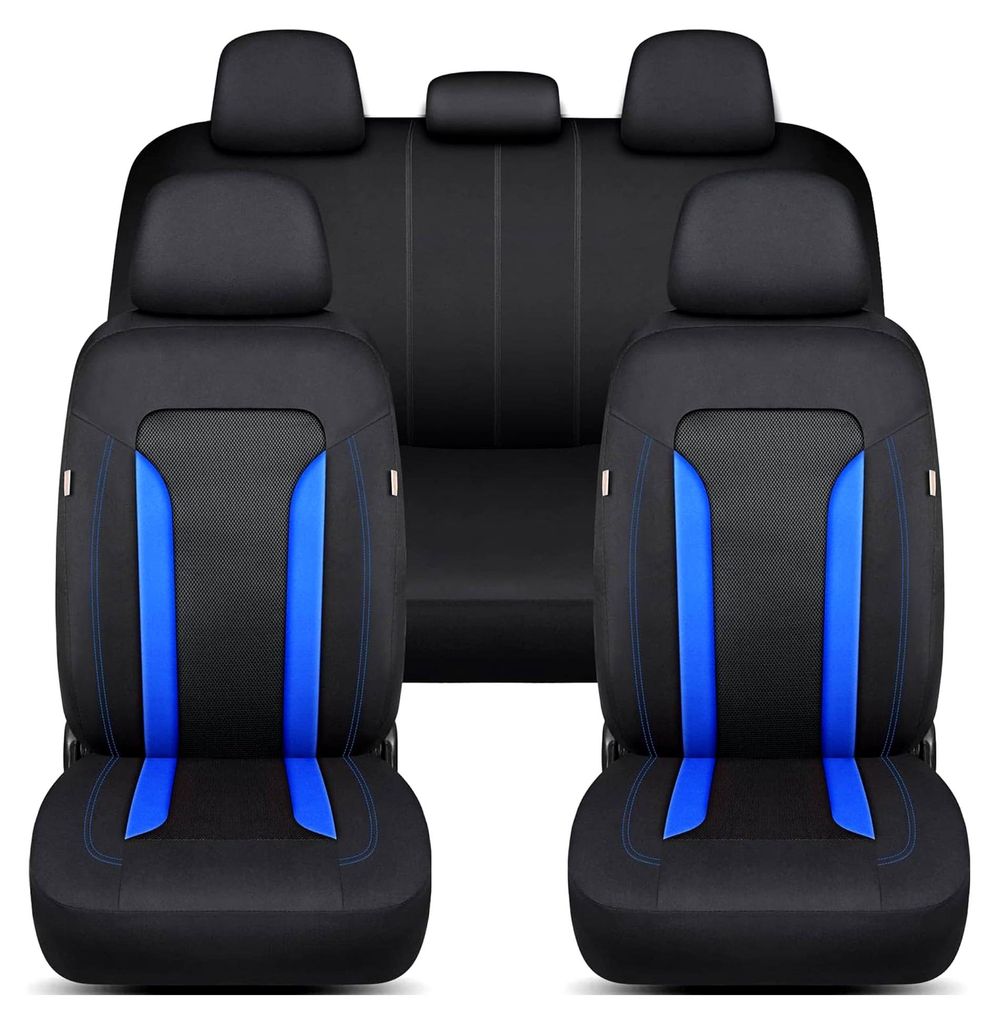 Schonbezüge-Komplettset für Mercedes EQB X243 Bj ab 2021 in Schwarz/Blau FT1