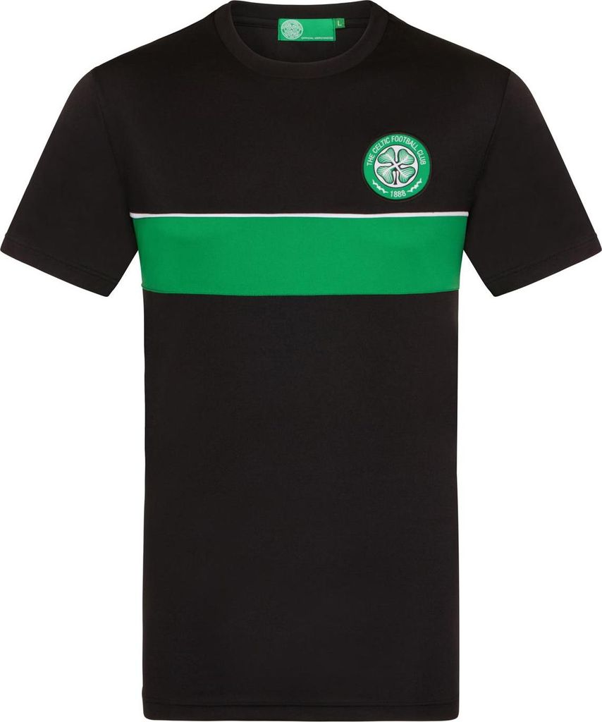 Celtic FC - T-Shirt für Herren, Polyester GF357 (XXL) (Schwarz/Grün)