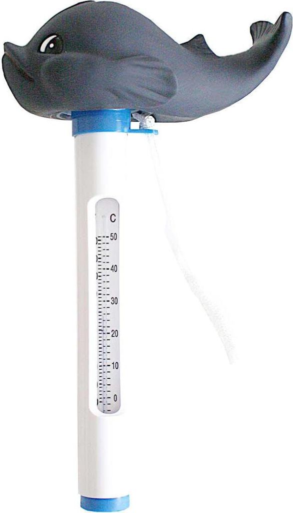 Pool Thermometer schwarzer Wal, ca. 21,5 cm H | PO-0181035 | 4260353191336