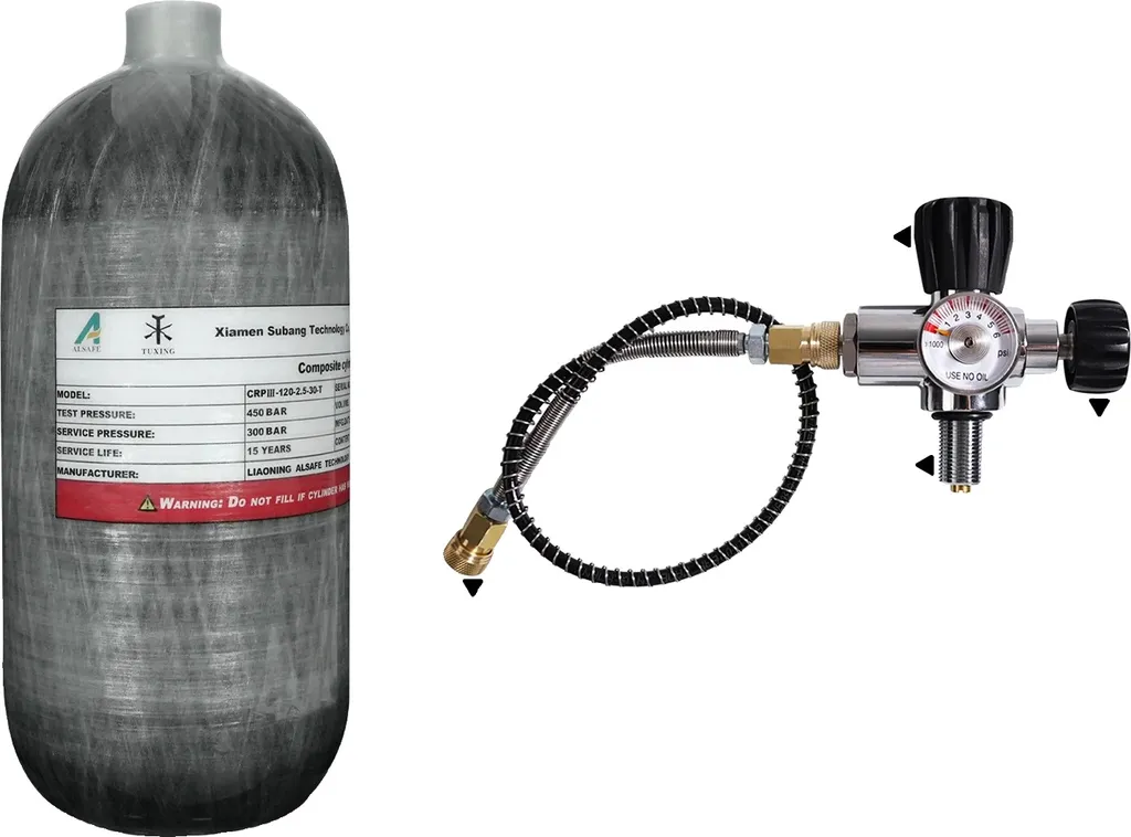 Bouteille Carbone Légère 2,5L TUXING : Fini le Poids de l'Acier 300 Bar