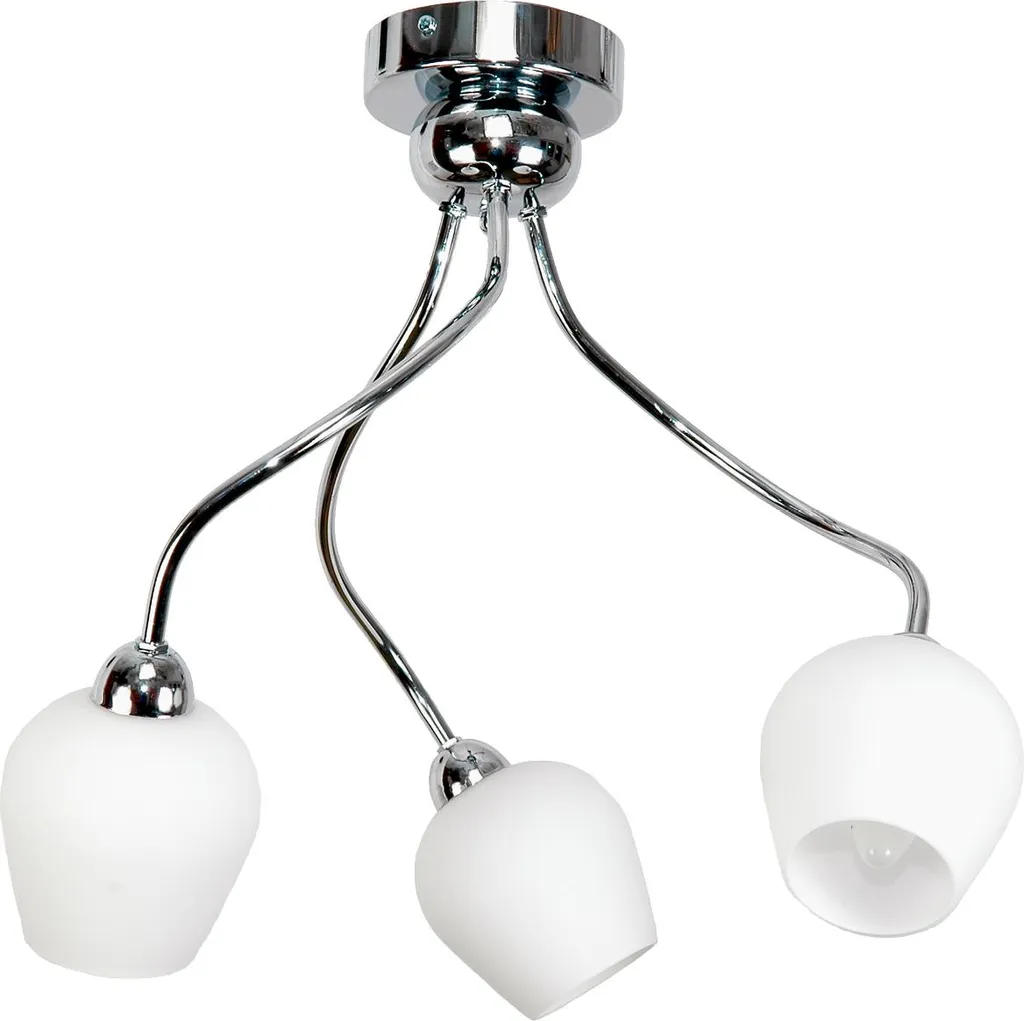 Lampada MAXIMUS 7-172: Purezza Vetro Bianco e Cromo Lucido