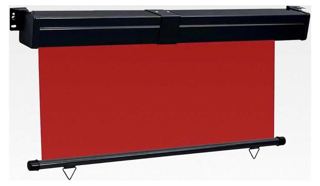 Balkon-Seitenmarkise 175x250 cm Rot, Gelenkarmmarkise für Terrasse und Eingangsbereich