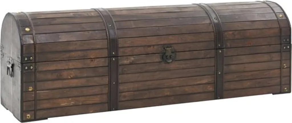 Optimisez votre Espace avec cette Boîte de Rangement Bois Marron 120cm