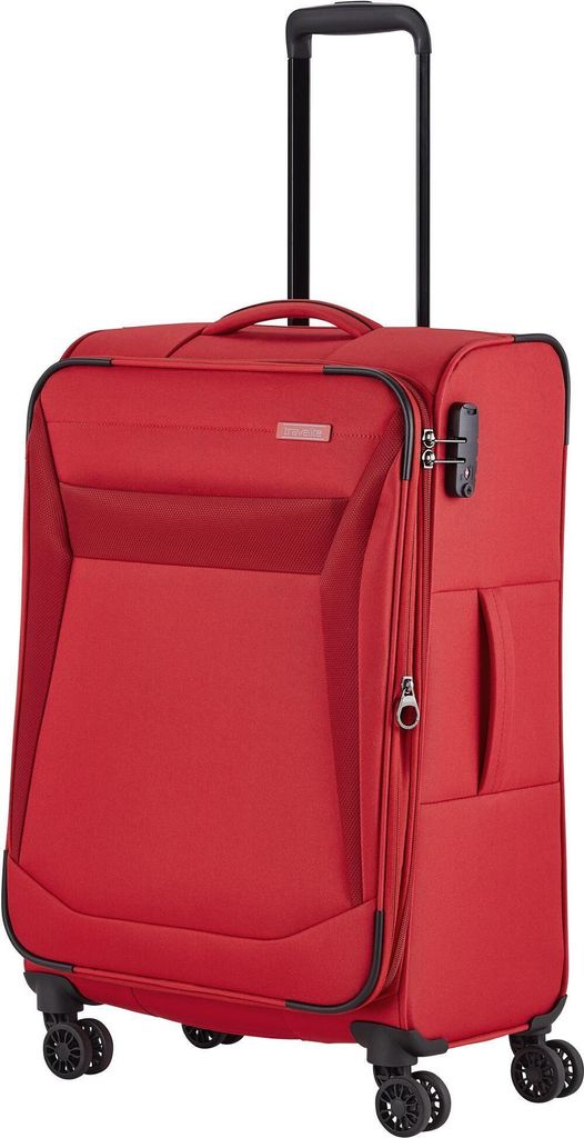 Travelite Textilní cestovní kufr Chios Red EXP M 60/66 l Obrázek produktu 