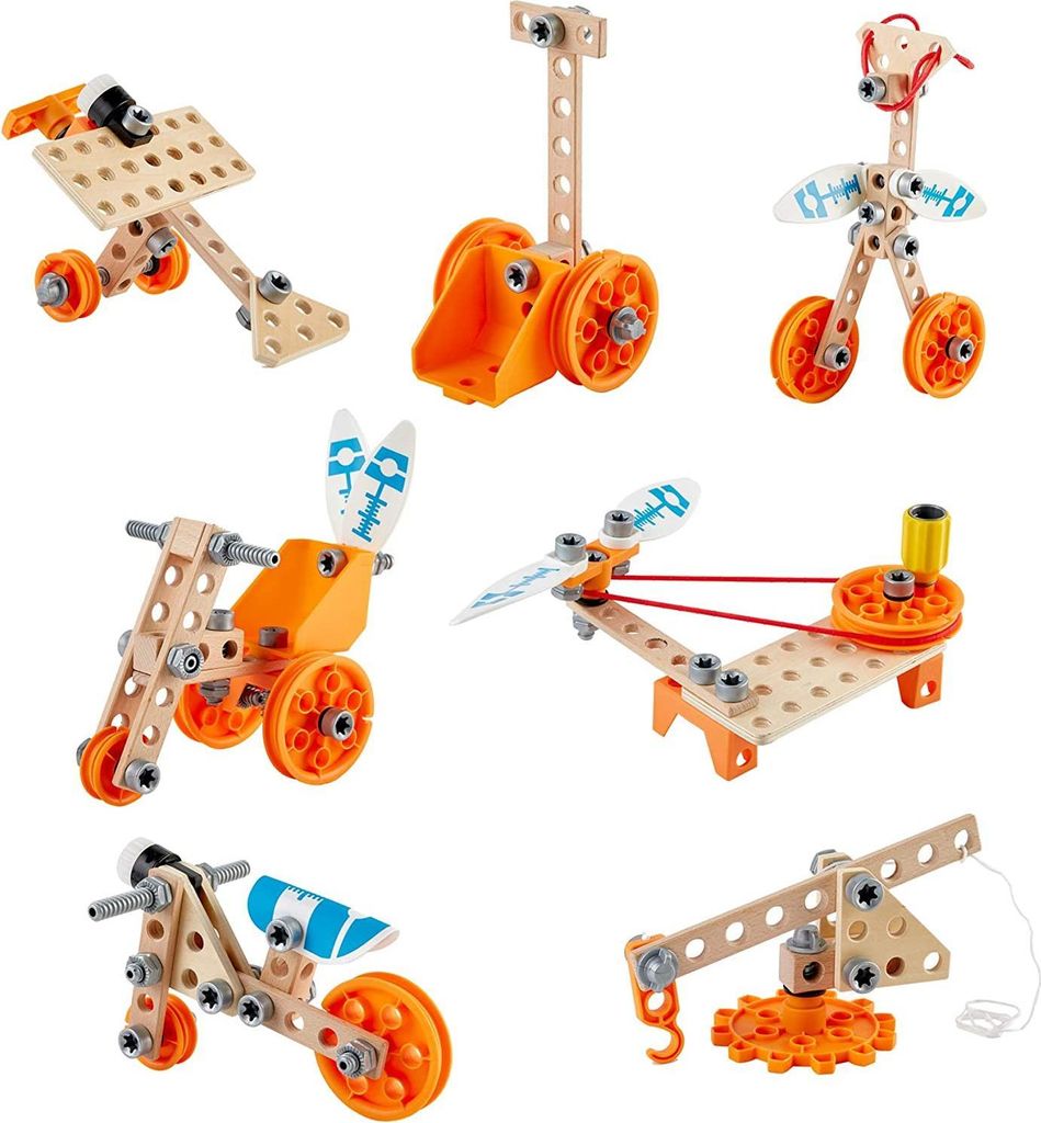 Hape Deluxe Experimentierset Konstruktionsspielzeug fr junge Erfinder