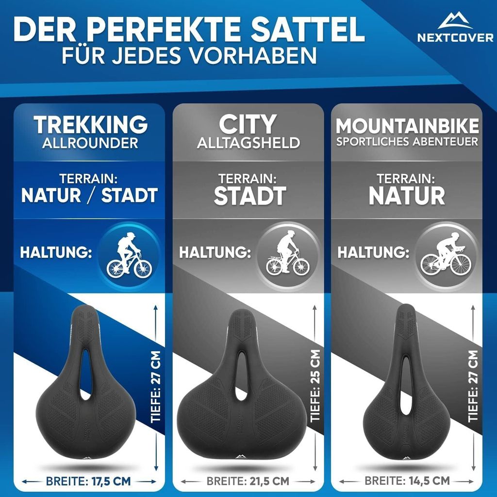 NEXTCOVER® Fahrradsattel - Das Original - mit Memory-Foam Produktbild 6