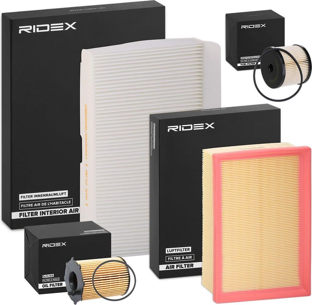RIDEX Filterset Inspektionspaket Filtersatz passend für PEUGEOT 307 (3A/C) 307 SW (3H) 307 Break (3E)