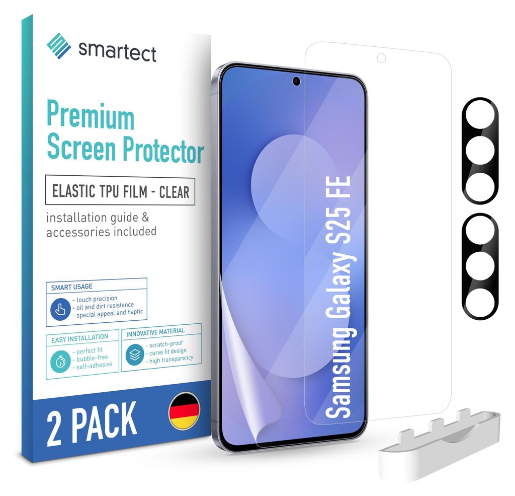 2x TPU Schutzfolie Klar für Samsung Galaxy S25 FE + 2x Produktbild 