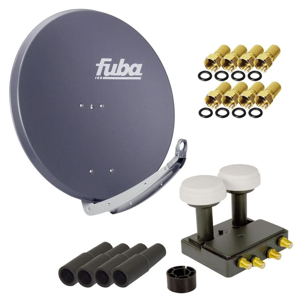 FUBA SAT Anlage DAA 850 A ALU Anthrazit PremiumX Quad Produktbild 