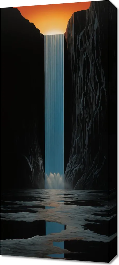 Offerta Quadro 40x90 Cascata di Luce - Decorazione Casa Economica