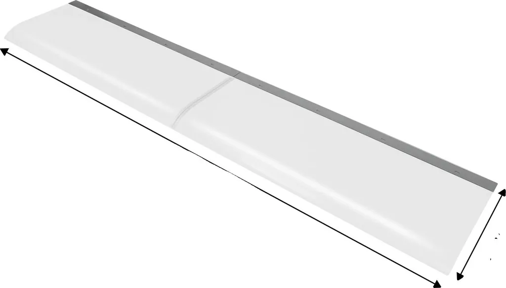 Tenda antipioggia per porte e finestre, PET trasparente, montaggio a parete, design moderno, 200x40cm