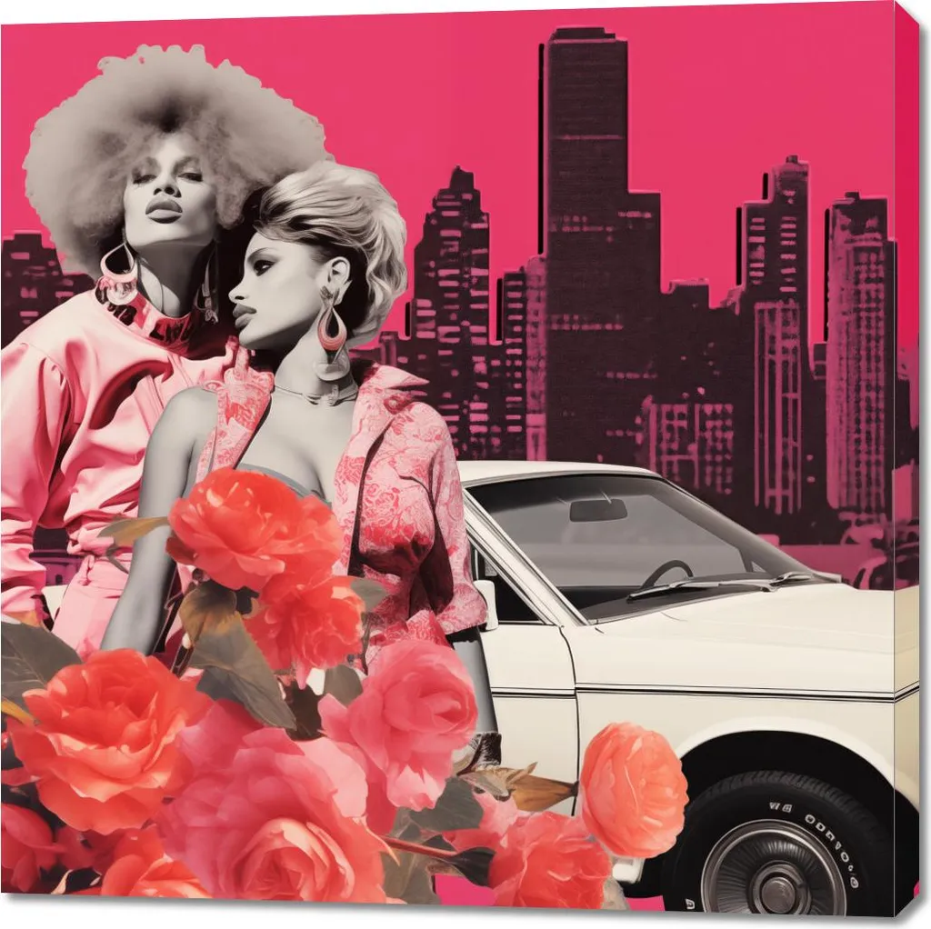 Quadro 100x100 cm Divas Metropolitane | Pop Art Moderna per Pareti XXL