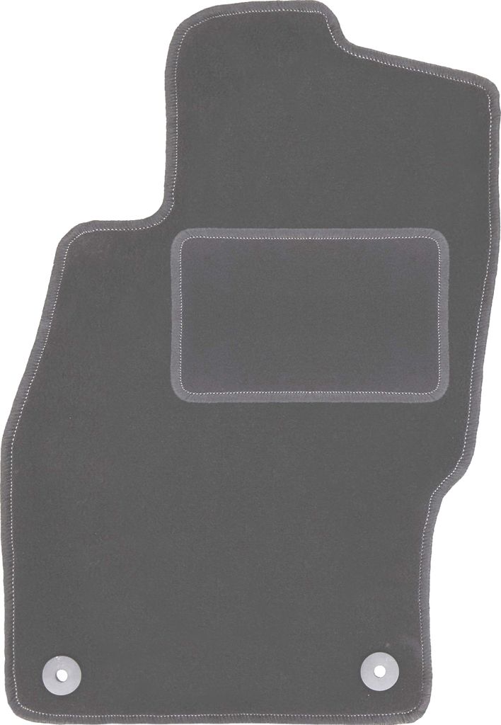 Fahrerfußmatte Velours graphit passend für Opel Corsa E (2015-2020, Schrägheck) – mit Befestigungen – passgenau