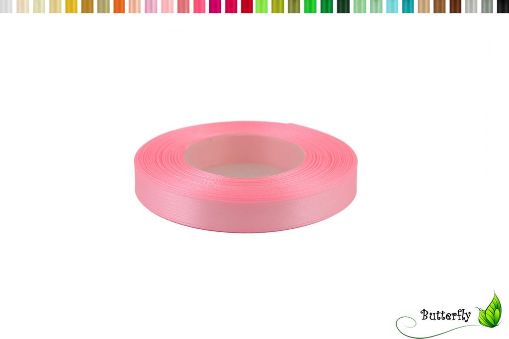 Satinband 12mm x 32m Rolle, Farbe:037 hell rosa Produktbild 