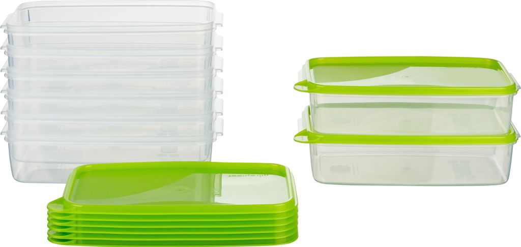 MiraHome Vorratsdosen Sets verschiedene Größen rechteckig grün – Vorratsdosen mit Deckel Luftdicht – Gefrierdosen für Mealprep – Austrian...