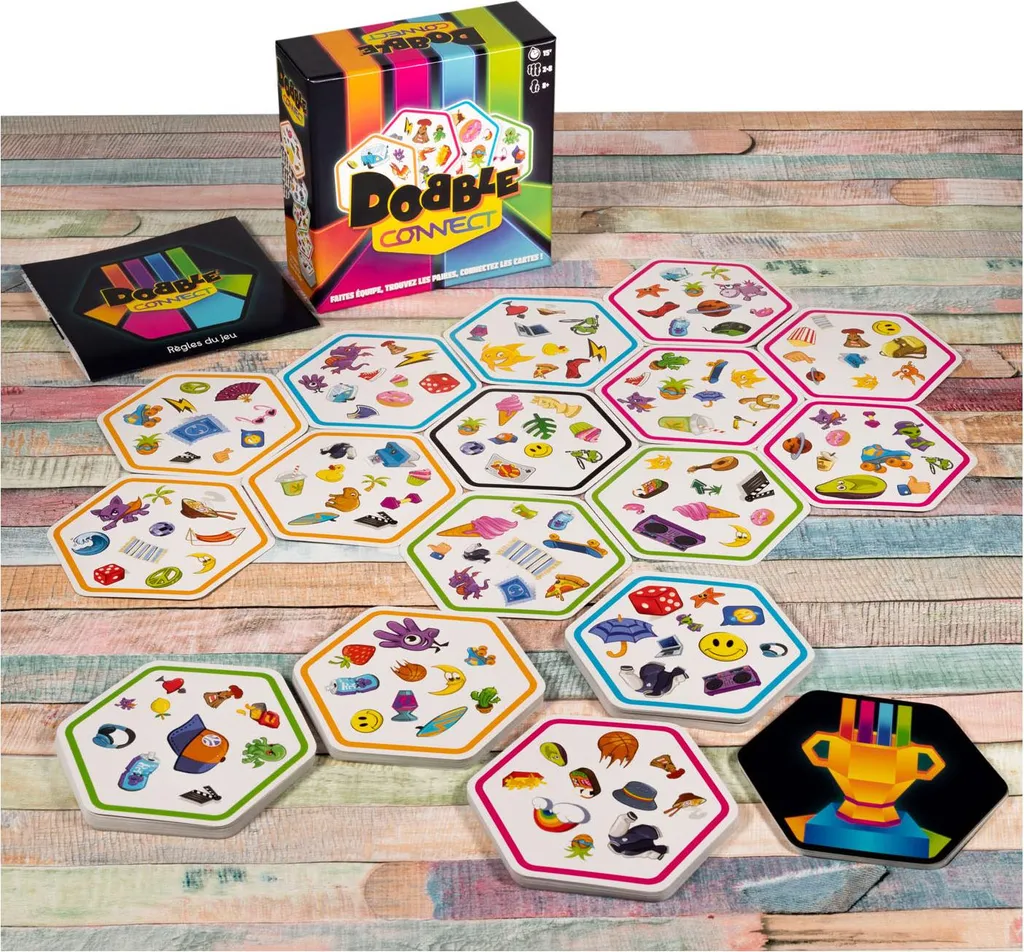 Asmodee Dobble Connect Card : Jeu de Cartes de Réflexion et Rapidité
