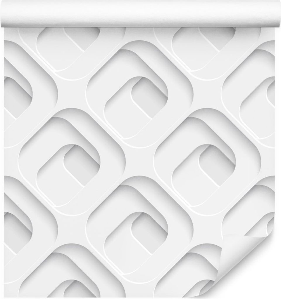 10m VLIES TAPETE Rolle 3D Effekt Minimalismus Muster Geometrie XXL