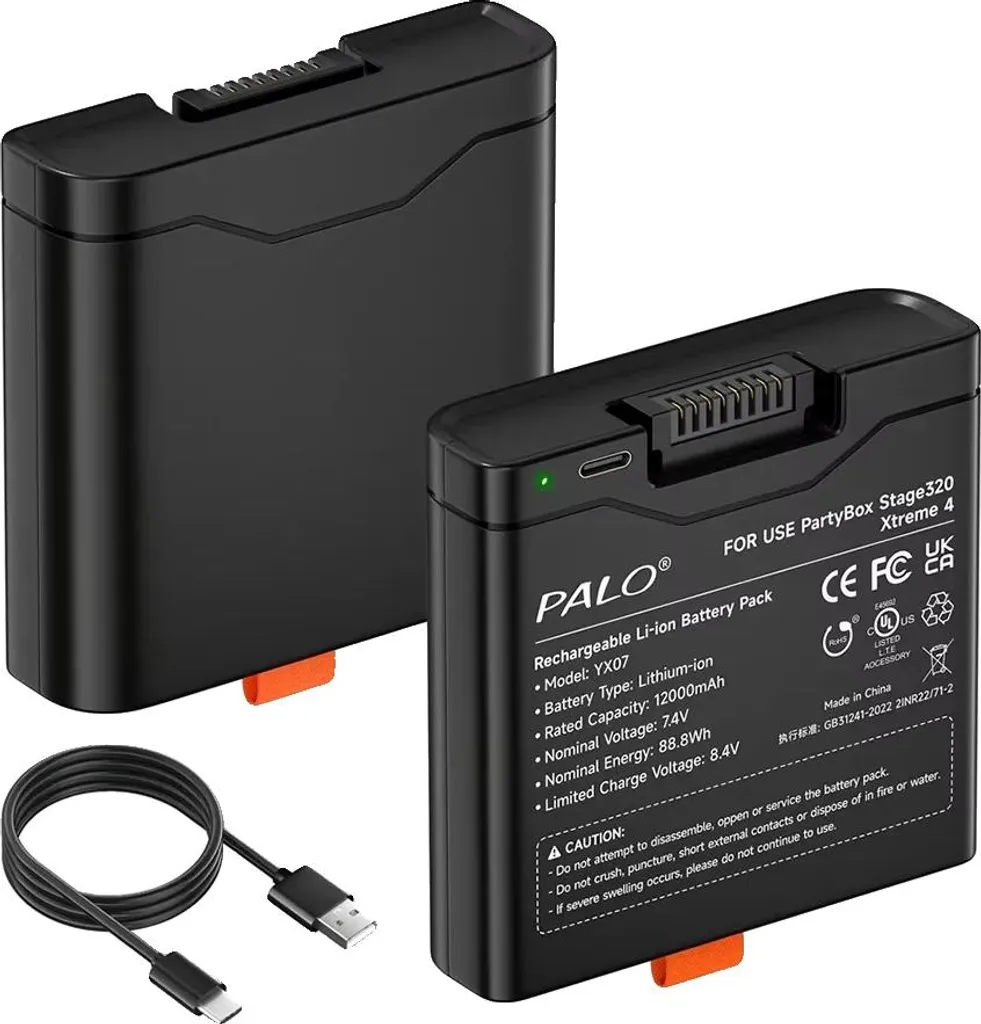 Batterie de rechange pour haut-parleur sans fil 12000mAh 74V 888Wh