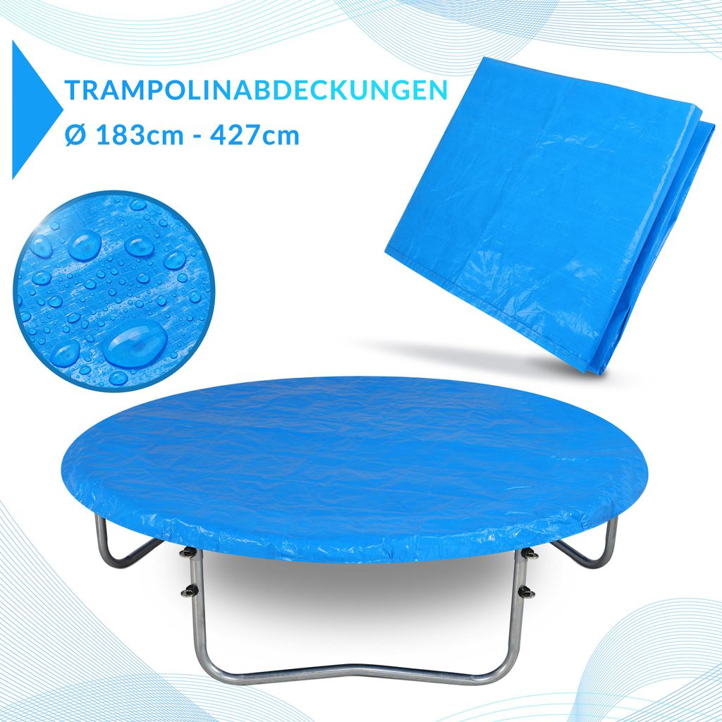 Bâche de protection pour trampoline Ø 305 cm bleu Housse en Image du produit 