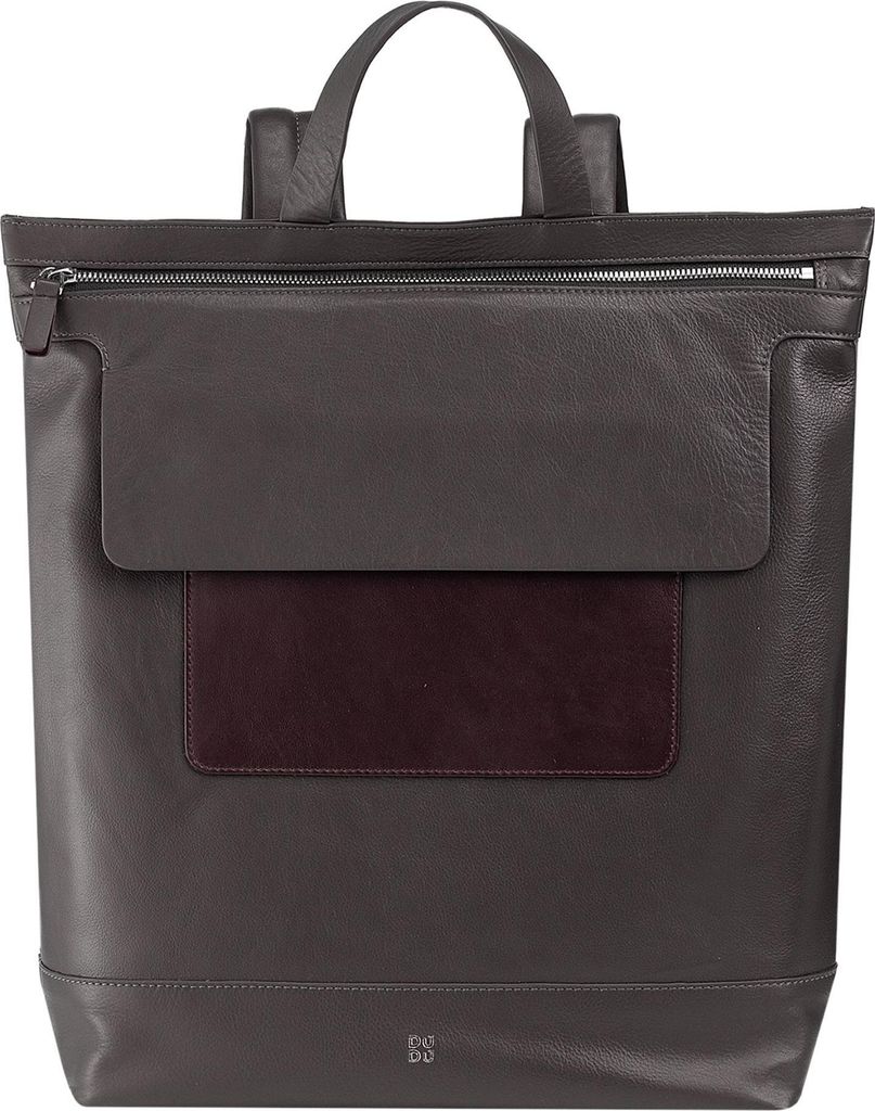Herren Rucksack aus Leder, Graphit, 39 cm Höhe, 36 cm Breite, 11 cm Tiefe