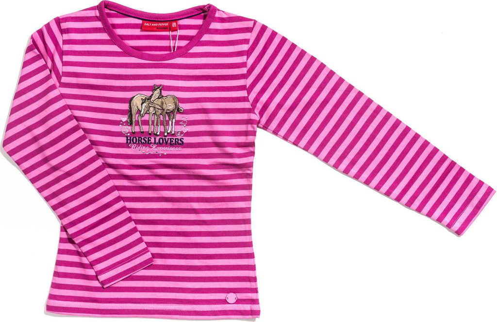Salt & Pepper Mädchen Langarmshirt Gr. 104/110 Pferdemotiv Produktbild 
