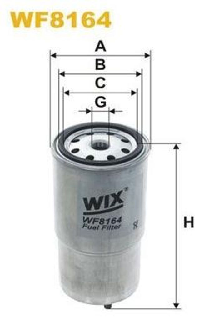 Kraftstofffilter WIX FILTERS WF8164 für BMW 5 Limousine (E39) Anschraubfilter