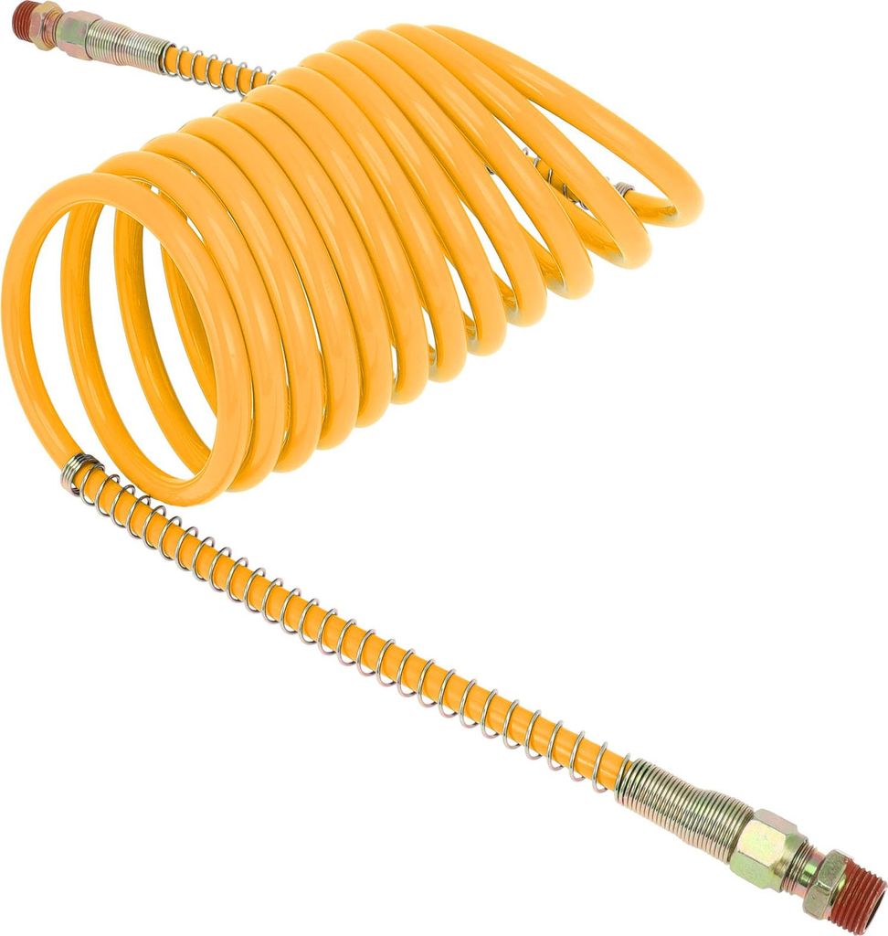 Luftbremsenschlauch Ölkühler gewickelte kurze Schwanzleitung 12 Kreisbremsen-Spulen-Kabel für LKW-Traktor-Montage mit 1/2" NPT-Anschluss 15 ft M...