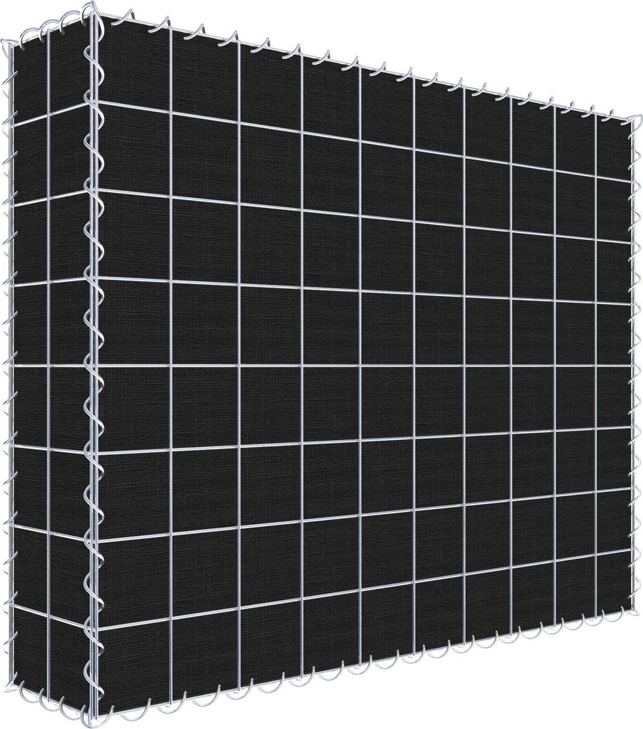 Begrünte Gabione mit Vlies 100 cm x 80 cm x 20 cm (L x H x T), Maschenweite 10 cm x 10 cm, Spirale