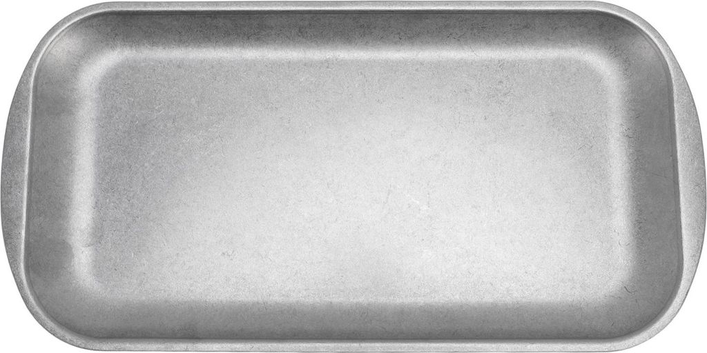 Rechteckiger Teller aus Edelstahl 304, Vintage-Stil, mattes Finish, rechteckiges Tablett im Industriestil für Tee, Dessert, 27 x 15, 1,5 cm