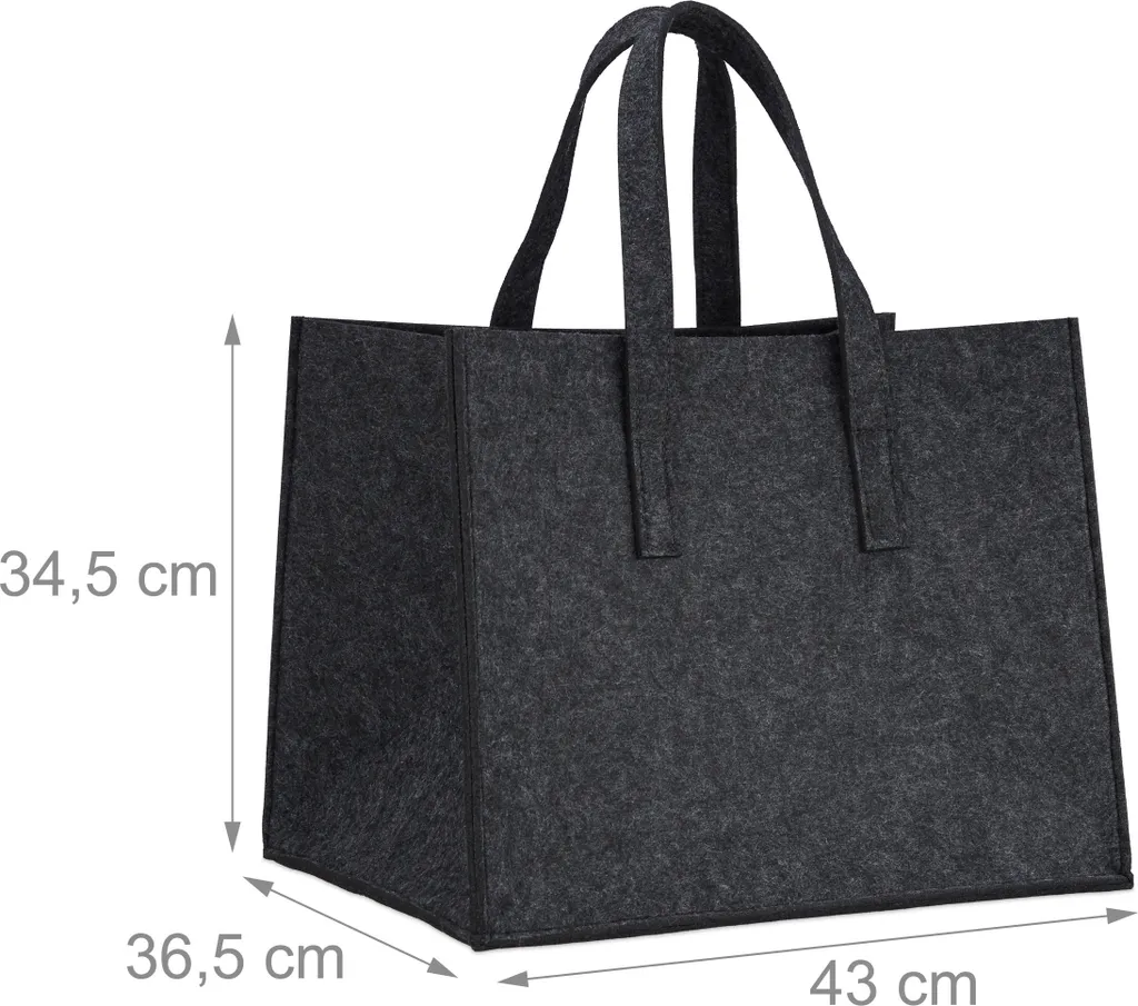 Panier bois feutre anthracite lot de 3 : fini les rayures sur le parquet