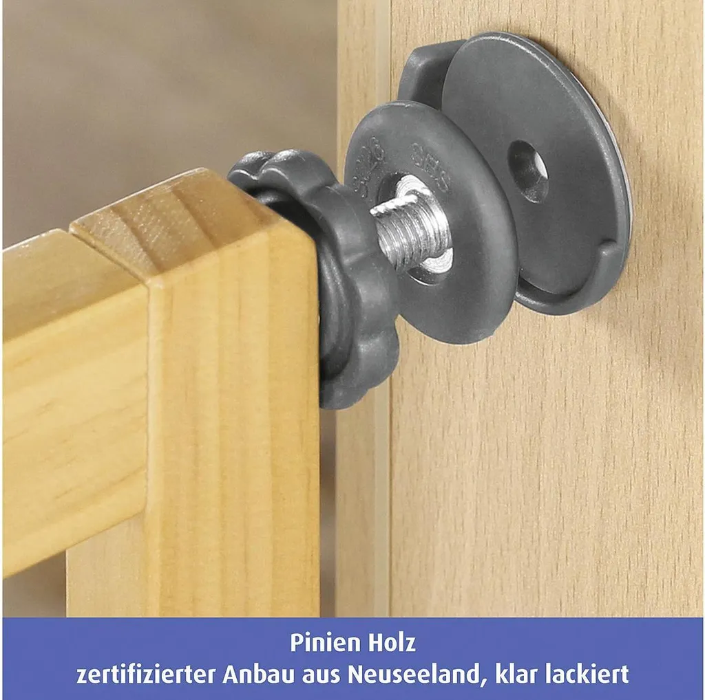 Barrière de sécurité à visser ou serrer Reer Basic, bois naturel - 6