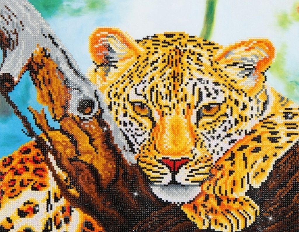 Leopard Look Diamond Dotz: 46x36 cm