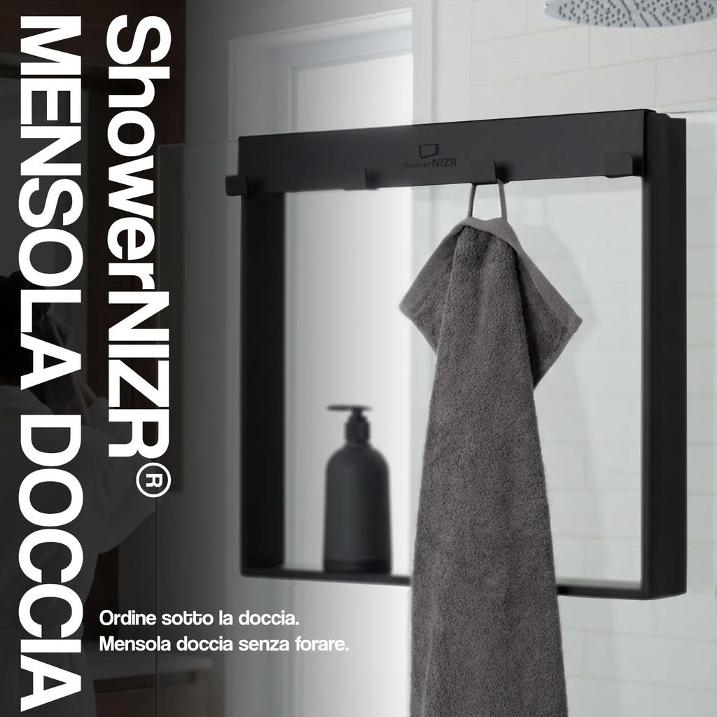 ShowerNIZR® Mensola doccia Obsidian Black - Mensola doccia Immagine del prodotto 