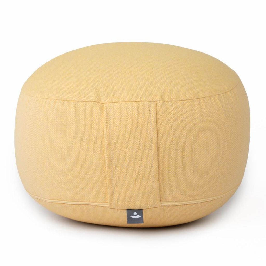 RONDO Meditationskissen CLASSIC dobby sonnengelb | Dinkelhülsen
