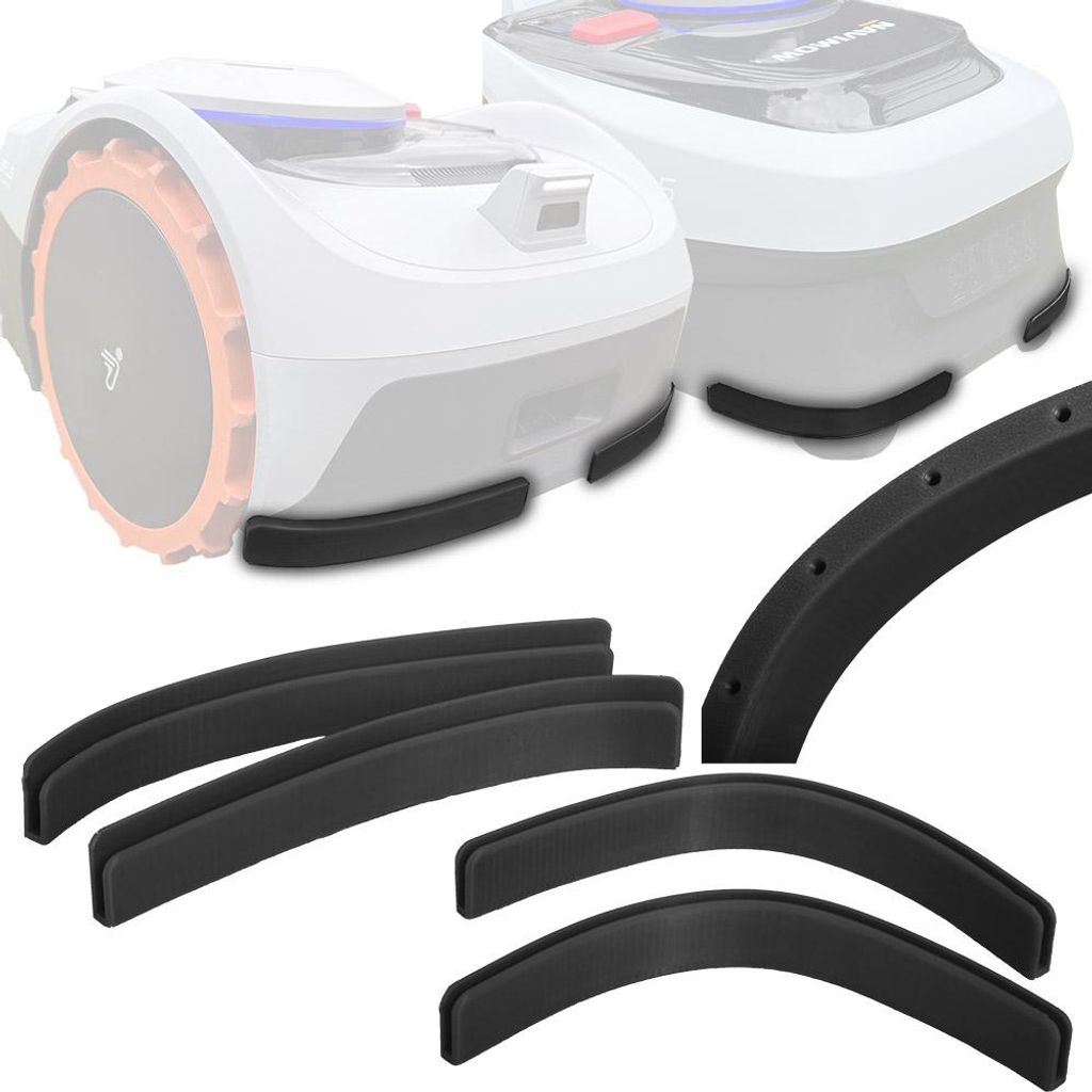 Axis Line 4x Kantenschutz kompatibel mit Rasenmäher Segway Navimow i105e & i108e Schutz Bumper Tuning Mähroboter - einfach gesteckt, kein kleben -