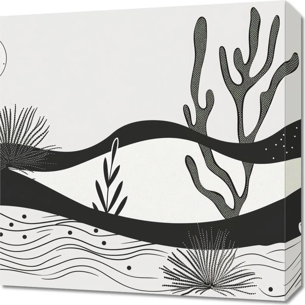 Quadro Su Tela Giardino di Notte 50x50 - Offerta Arredo Casa Moderno