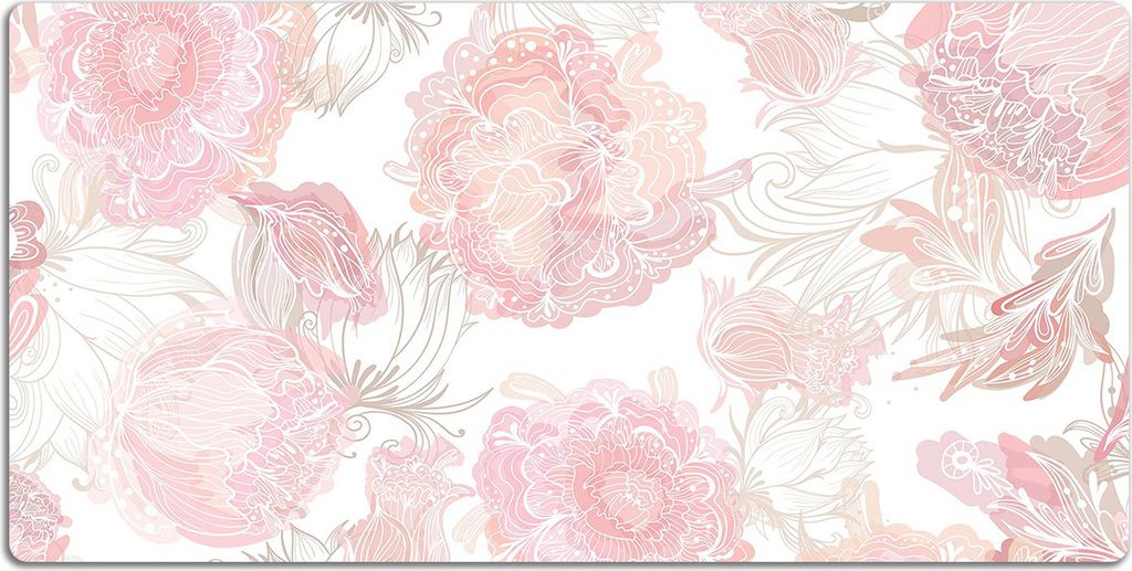 Schreibtischmatte Tischunterlage 100x50 cm Mauspad - Blumenmuster