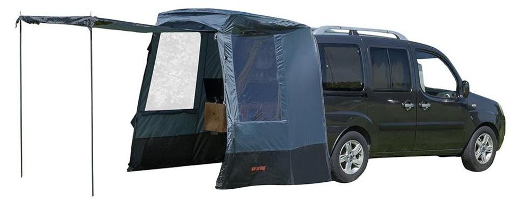 Campout Auto Heckzelt – Heckklappenzelt Camping – 3000 mm Wasserdicht – Zusätzlicher Wohnraum – inkl. Vordachstangen – Anbauhöhe 175–...
