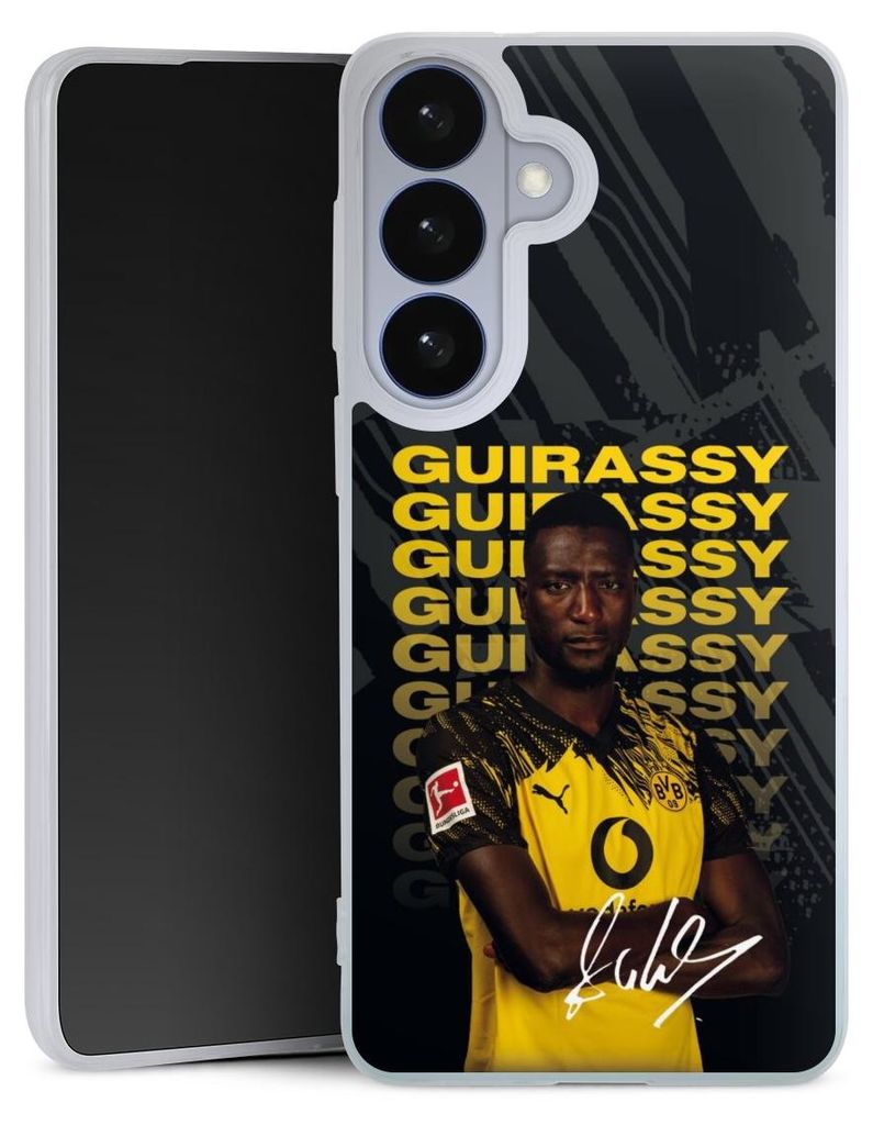 DeinDesign Slim Hülle für Samsung Galaxy S26 Silikon Case Ultra Dünn Handyhülle BVB Borussia Dortmund Serhou Guirassy