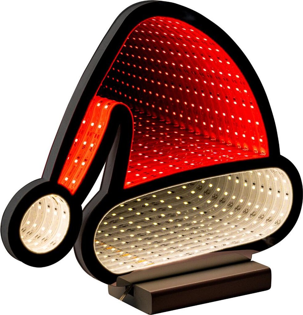 FHS Weinachtsbeleuchtung LED-Weihanchtsmannmütze 84 SMD LED