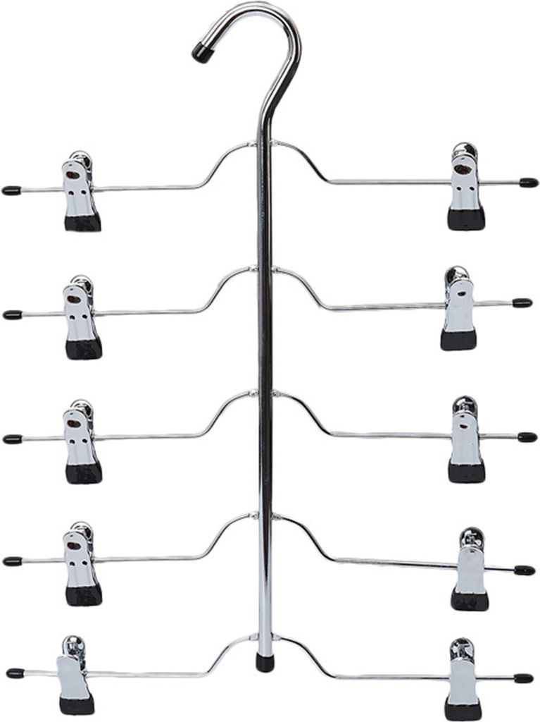 Hosenständer, verstellbar, platzsparend, wasserdicht, 5-lagiger Rockbügel, Hosenklemmhalter, Haushaltsbedarf