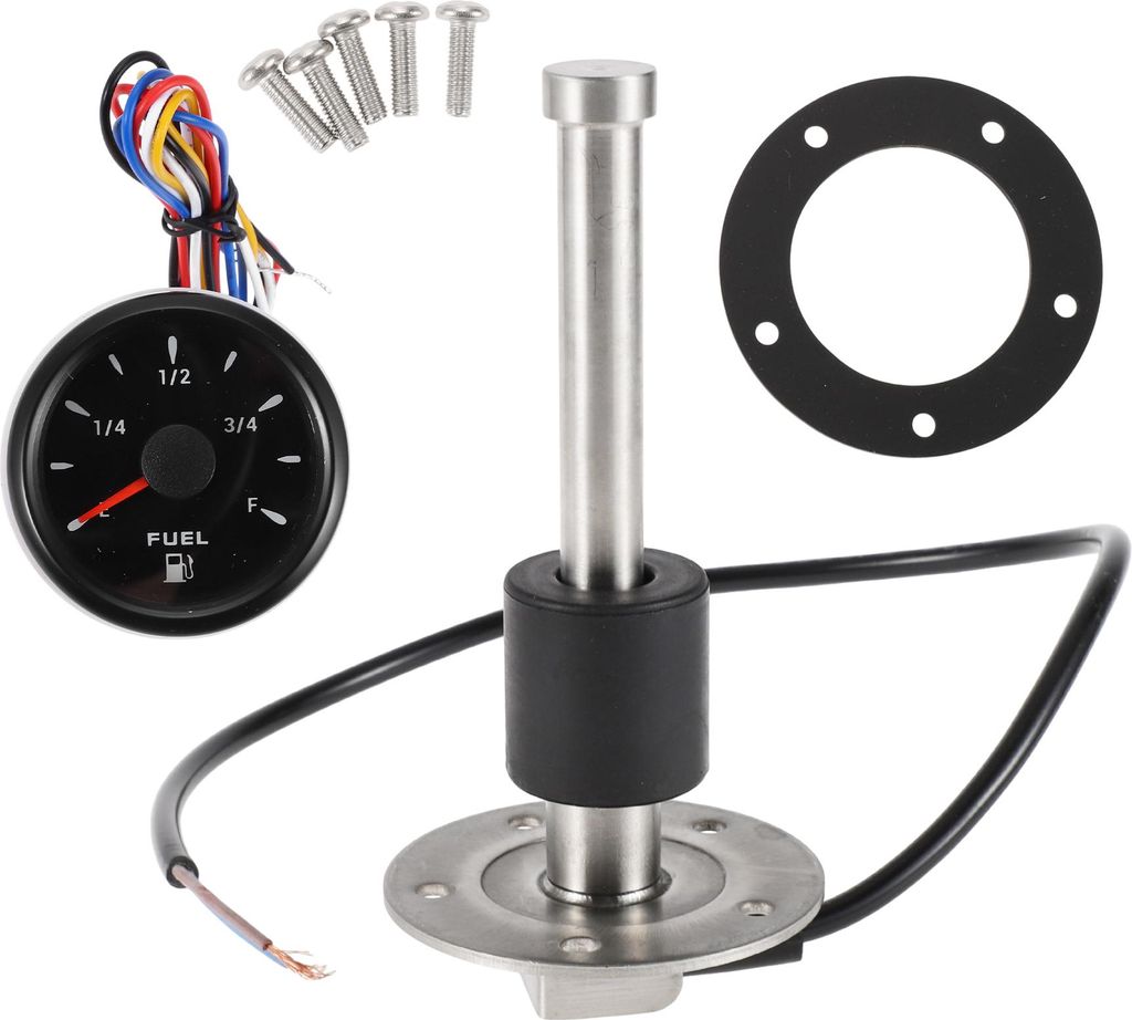 4,92" Kraftstoff-Sendeinheit und Messgeräte-Set Boot Kraftstoff-Sendeinheit Marine Kraftstoff-Sender-Einheit Metall 1 Satz 0-190 Ohm