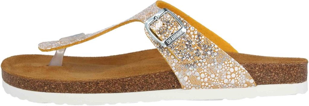Dr. Brinkmann Zehentrenner in Übergrößen Gelb 700002-06 große Damenschuhe