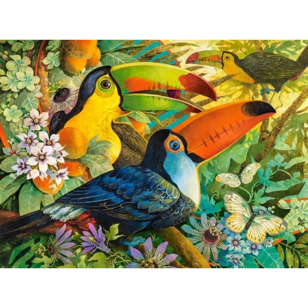 CASTORLAND Puzzle Barevní tukani 3000 dílků